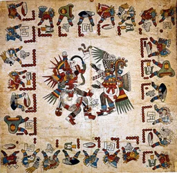 (Detalle) de una copia facsímil del Códice Borbónico